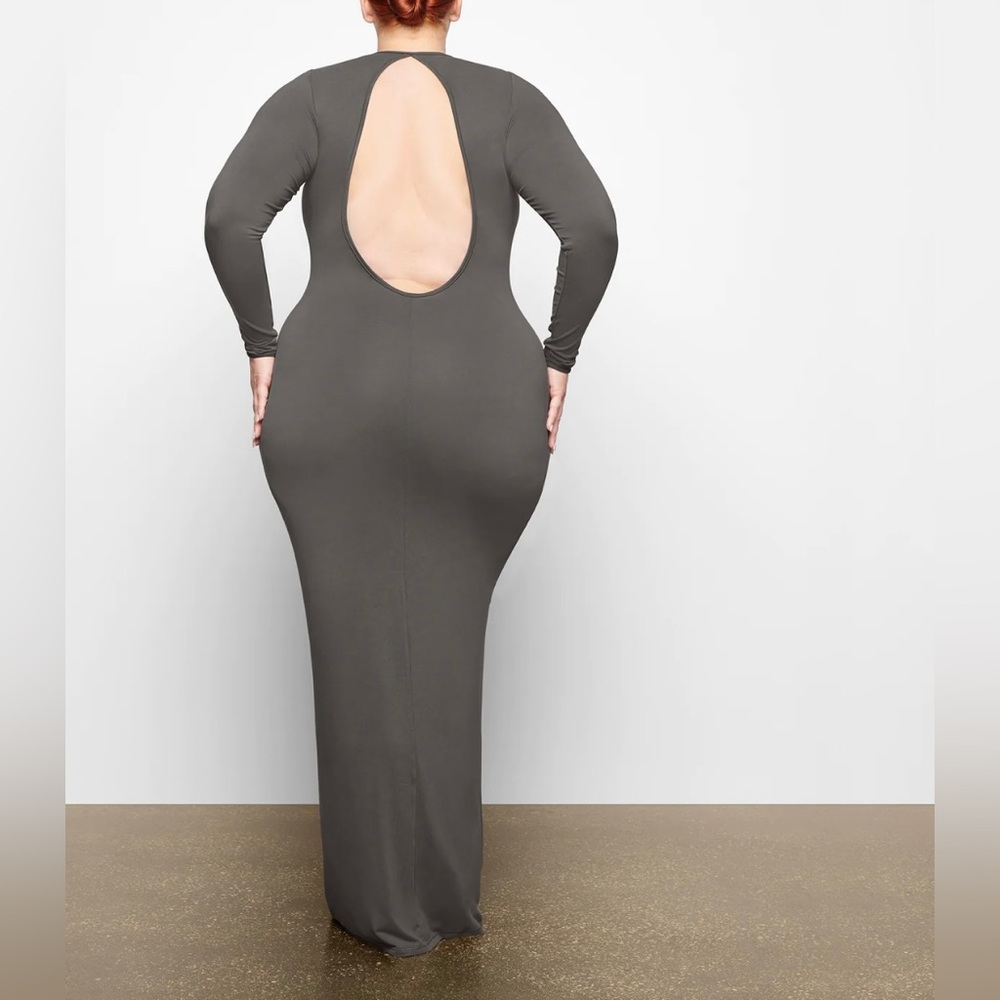 SKIMS Long Sleeve Gray Dress